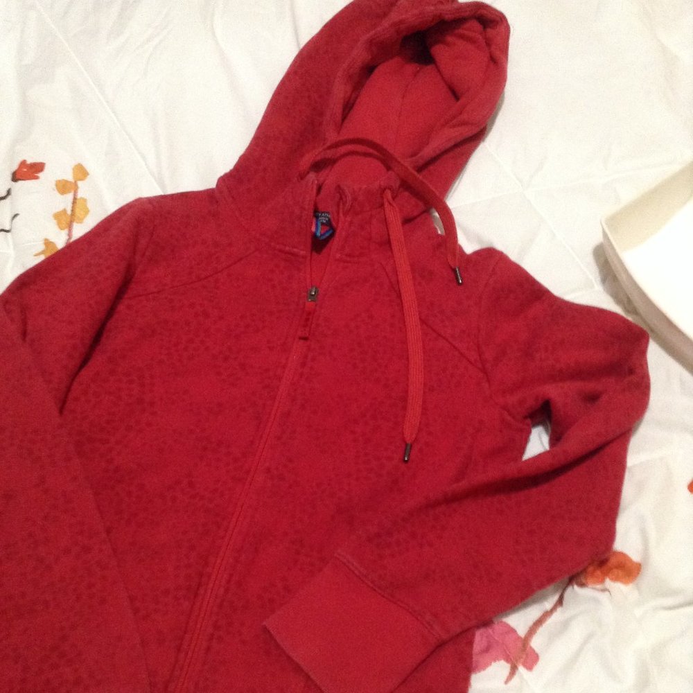 Red zip up hoodie